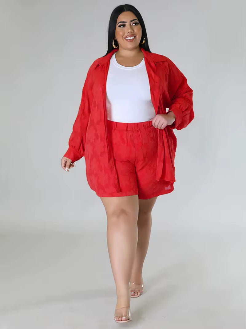 Two Piece Sets Matching Sets Loose Shirts Top Shorts Tracksuit