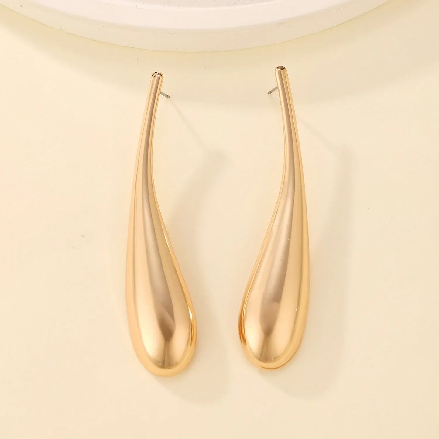 Punk Style Large Water Droplet Pendant Necklace & Earrings for Women