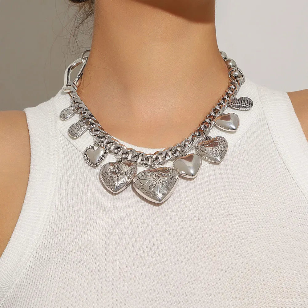 Retro Gold Color Cuban Chains Chokers for Women