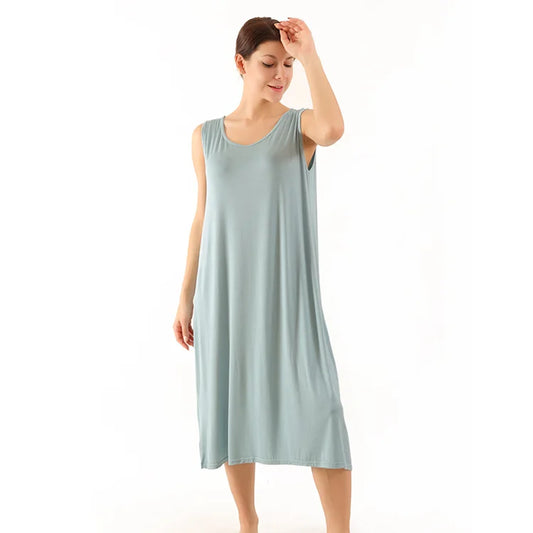 Plus Size Long Nightgown | Soft Summer Chemise Sleepwear (3XL–6XL)