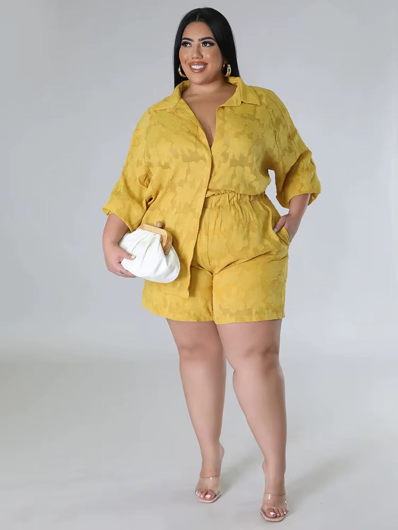 Two Piece Sets Matching Sets Loose Shirts Top Shorts Tracksuit