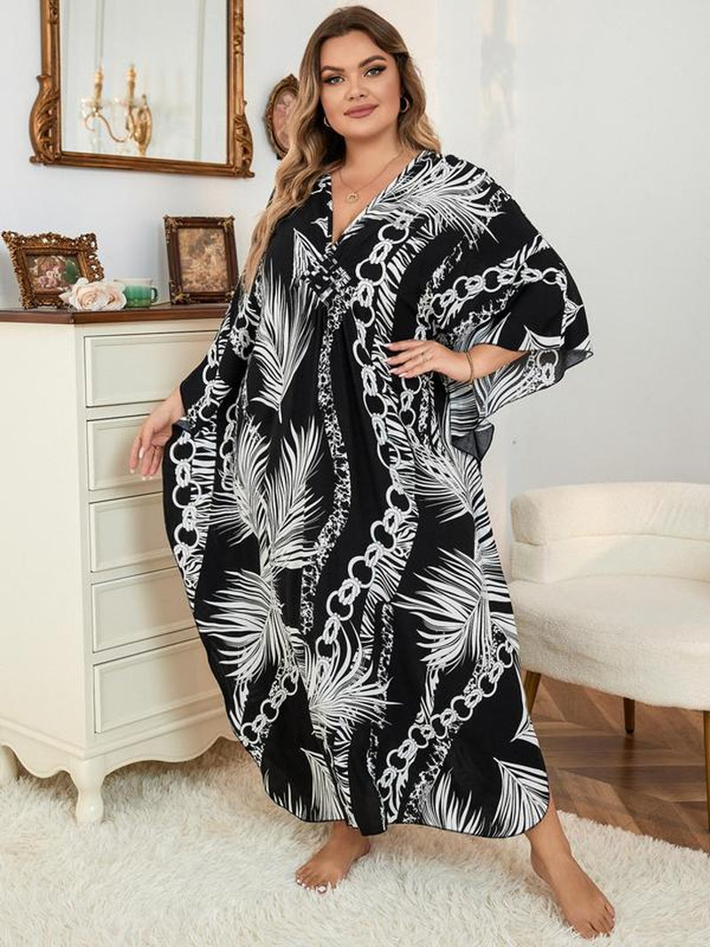CurvyGlow Allover Print Dress