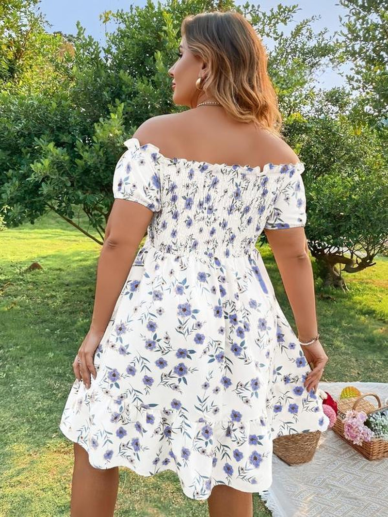 FloraWave Beachy Ruffle Dress