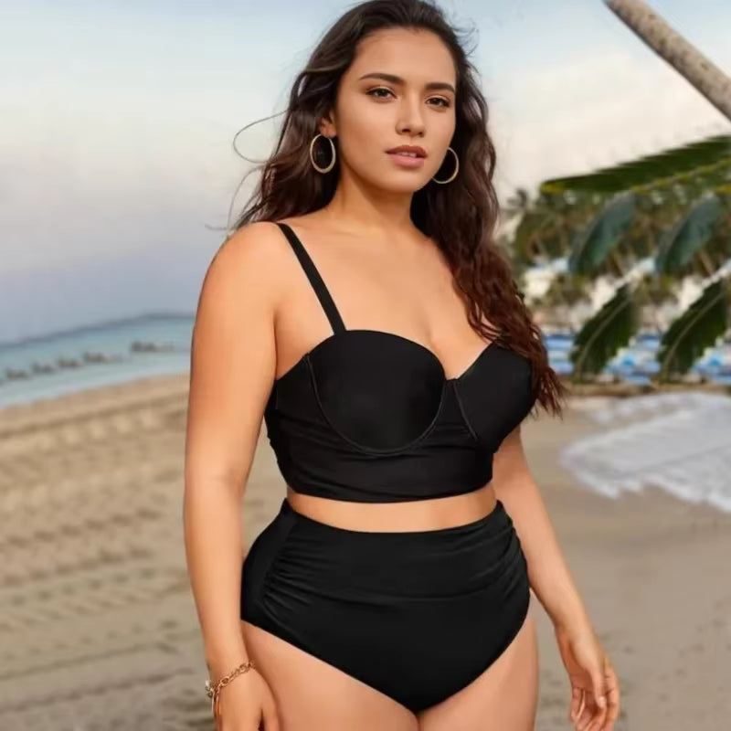 Womens Swimsuit Bikinis Padded plus Size  Bathing Suits Beachwear