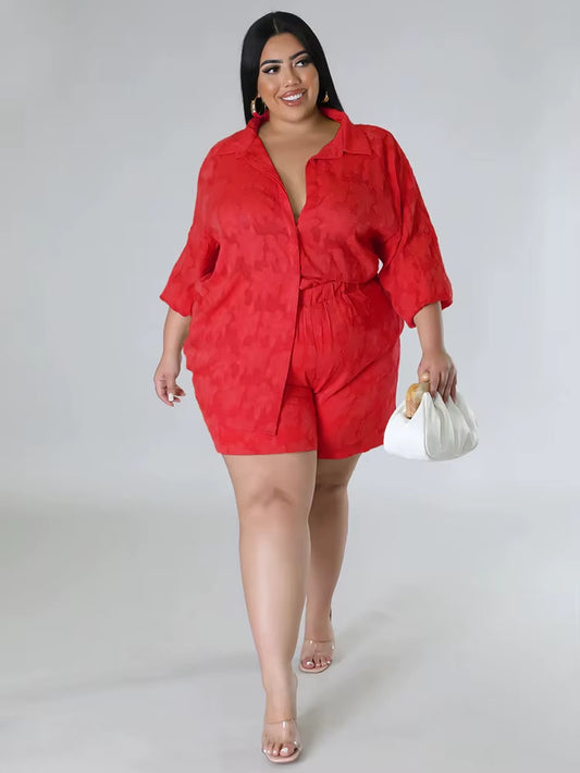 Two Piece Sets Matching Sets Loose Shirts Top Shorts Tracksuit