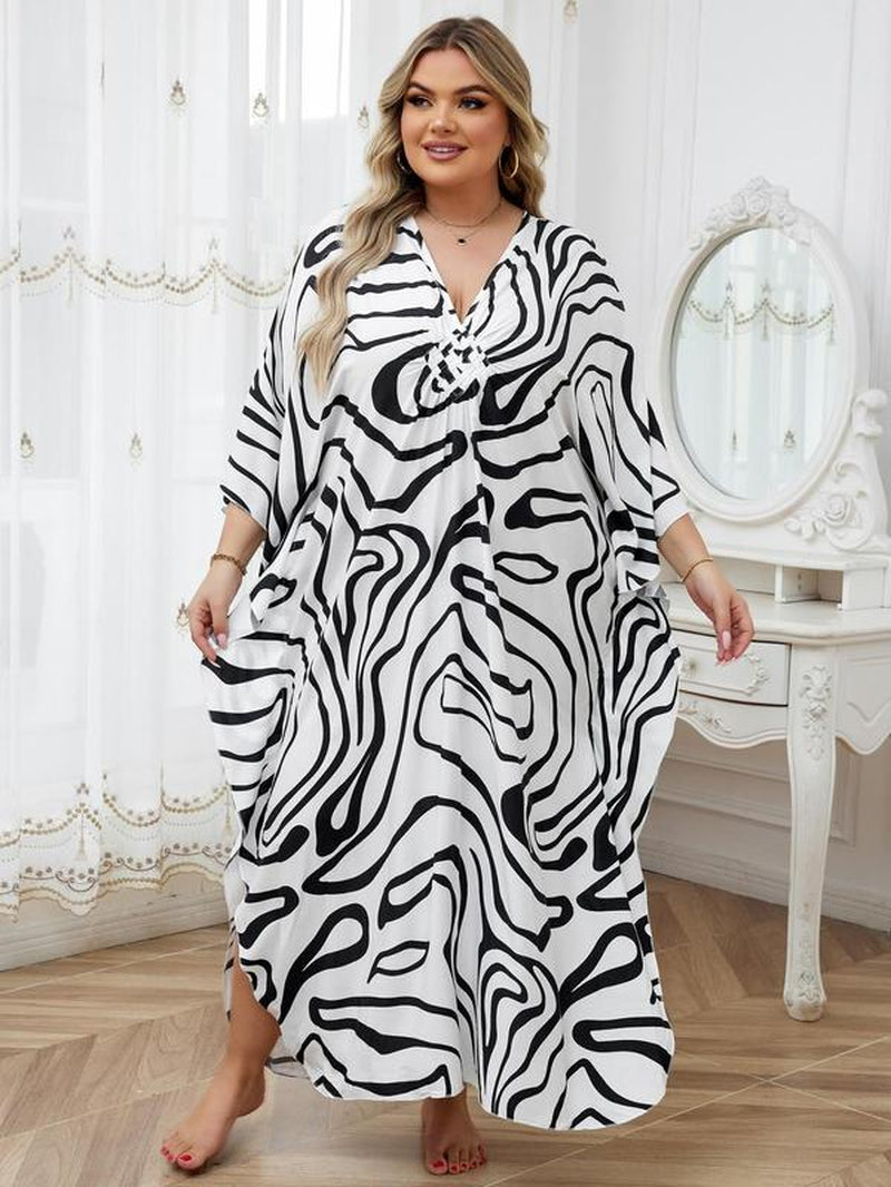 CurvyGlow Allover Print Dress