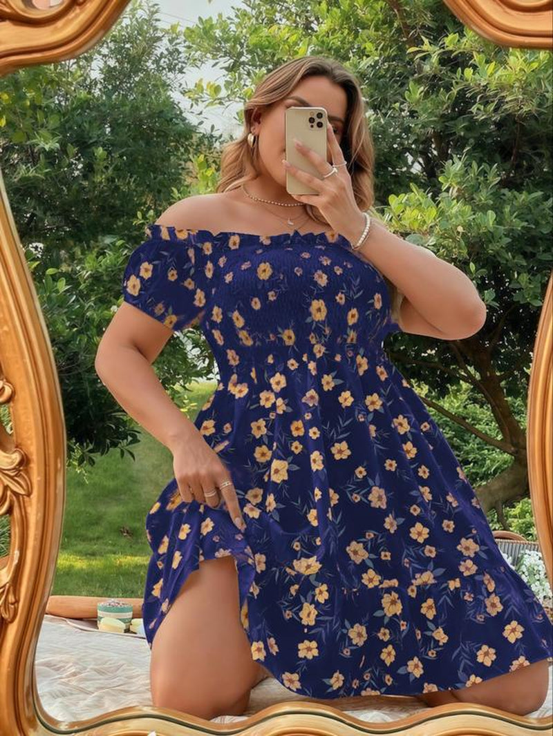 FloraWave Beachy Ruffle Dress