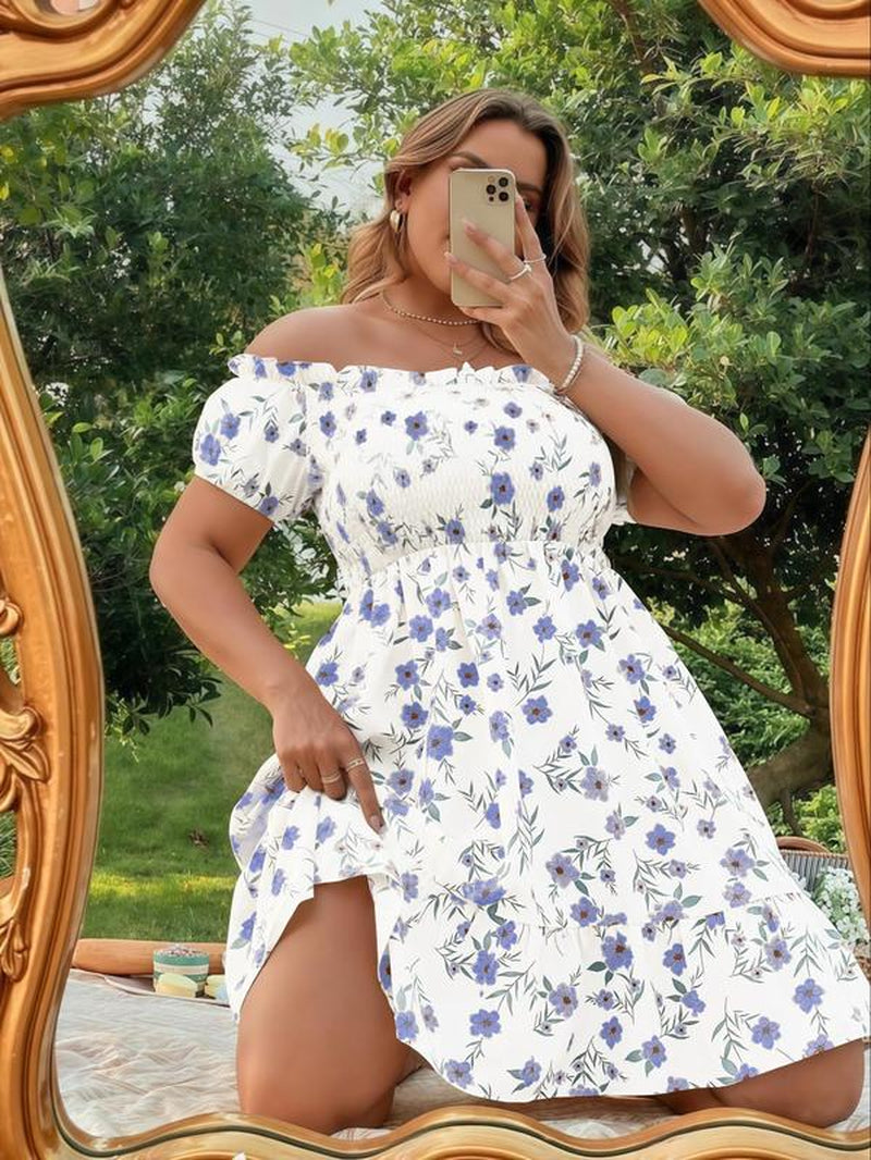 FloraWave Beachy Ruffle Dress