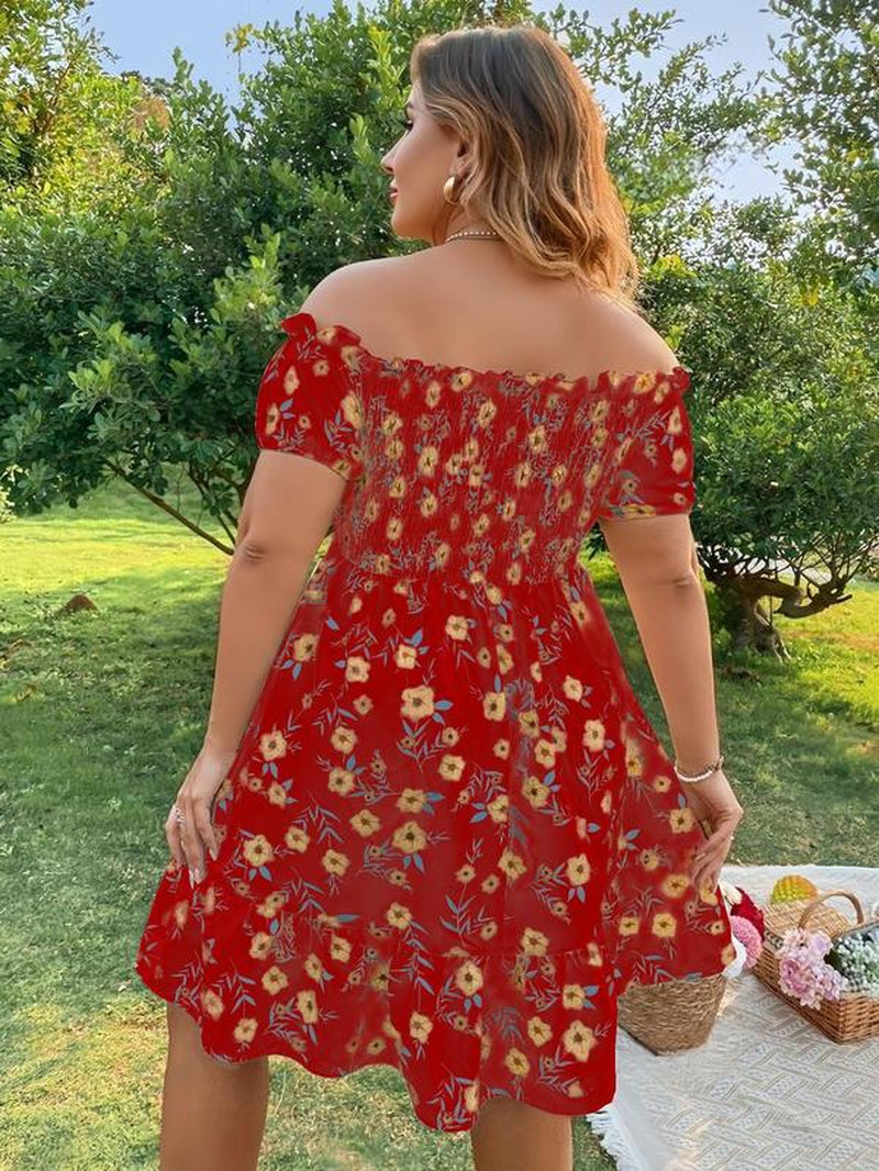 FloraWave Beachy Ruffle Dress