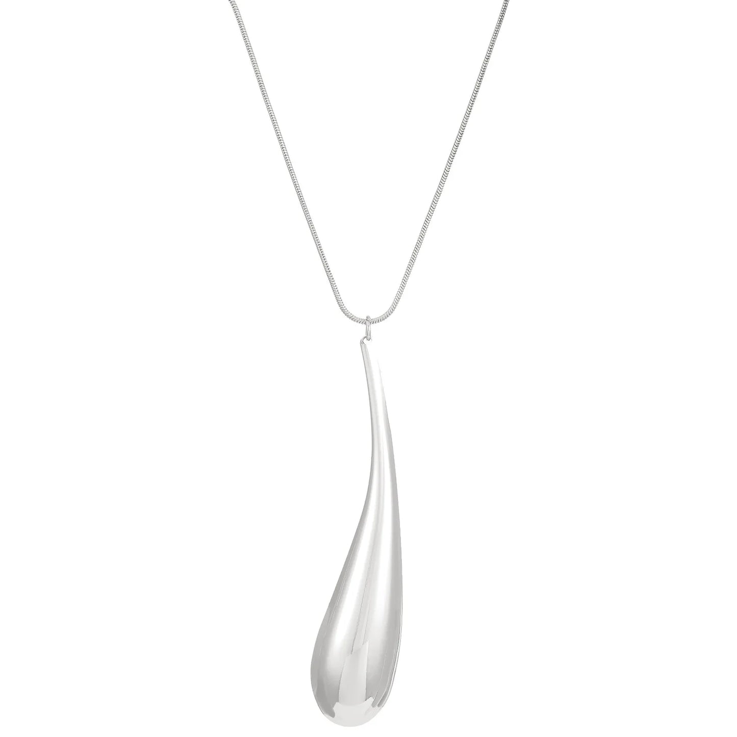 Punk Style Large Water Droplet Pendant Necklace & Earrings for Women