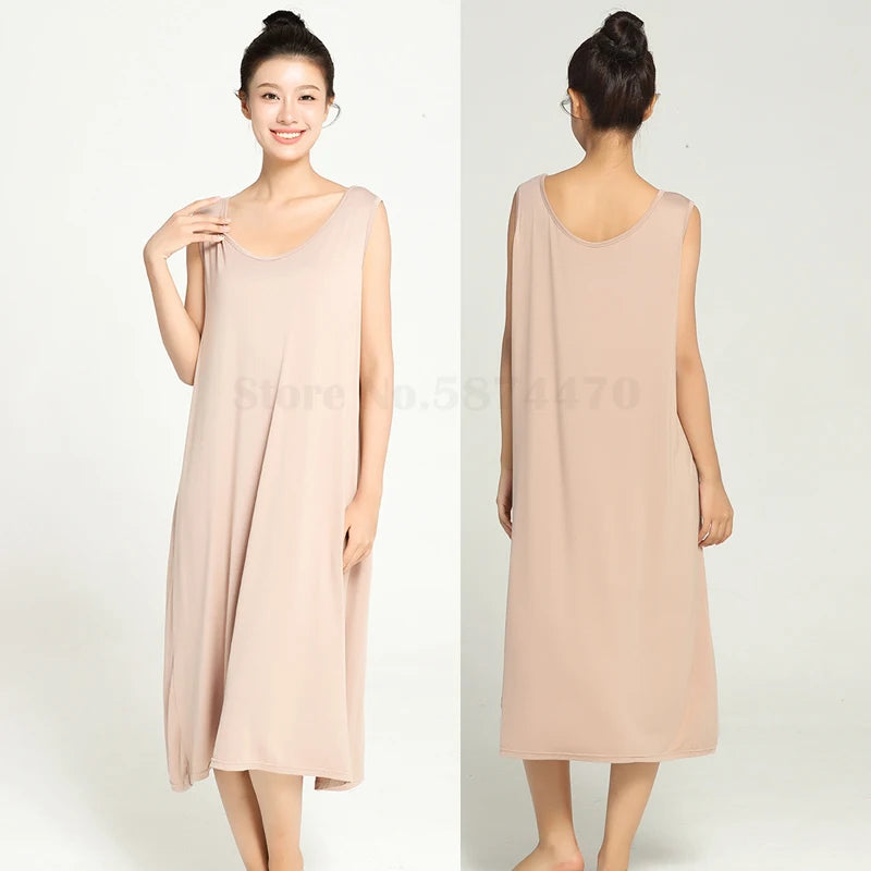 Plus Size Long Nightgown | Soft Summer Chemise Sleepwear (3XL–6XL)