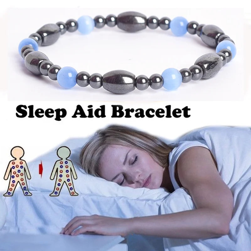 Sleep Soundly Bracelet for Women - Magnetic Health Care Cat Eye Stone  for Better Sleep 