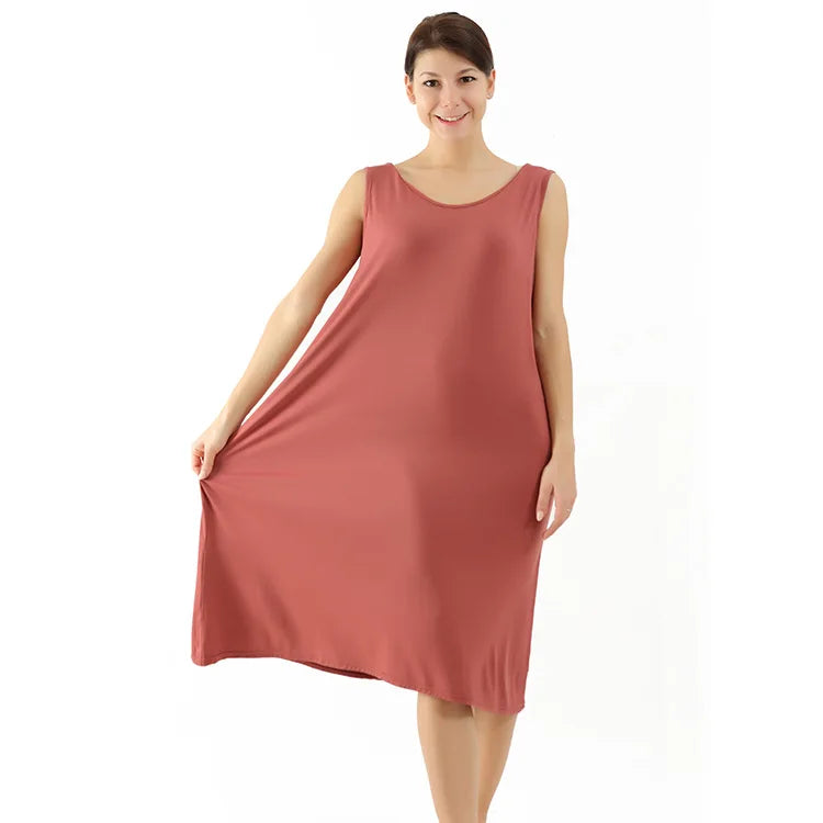 Plus Size Long Nightgown | Soft Summer Chemise Sleepwear (3XL–6XL)