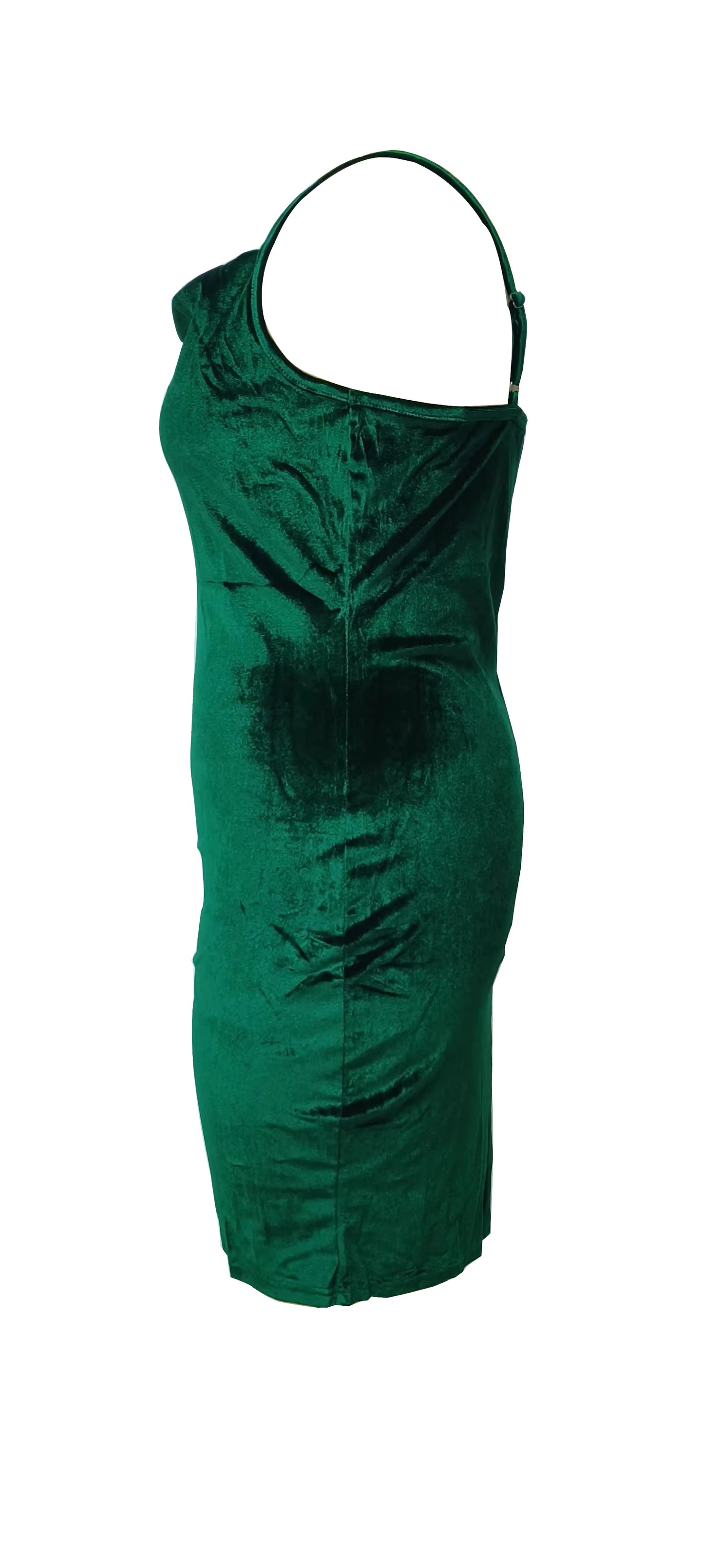 Plus Size Casual Sleeveless Cowl Neck Slim Dress 