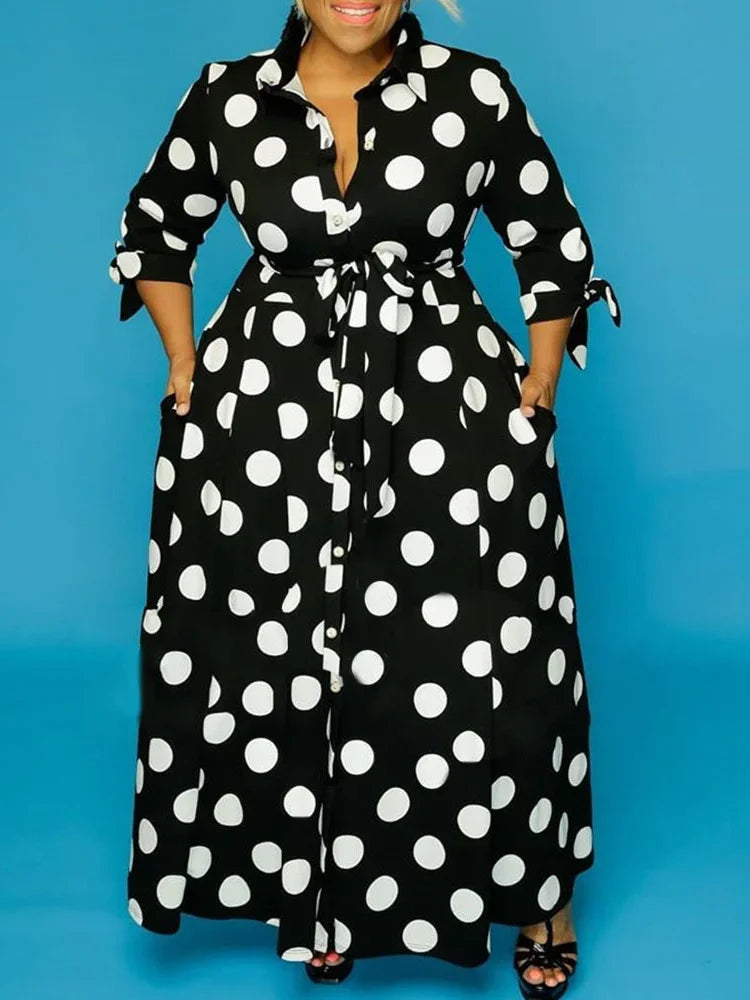 Pockets Slashes Maxi Dress 