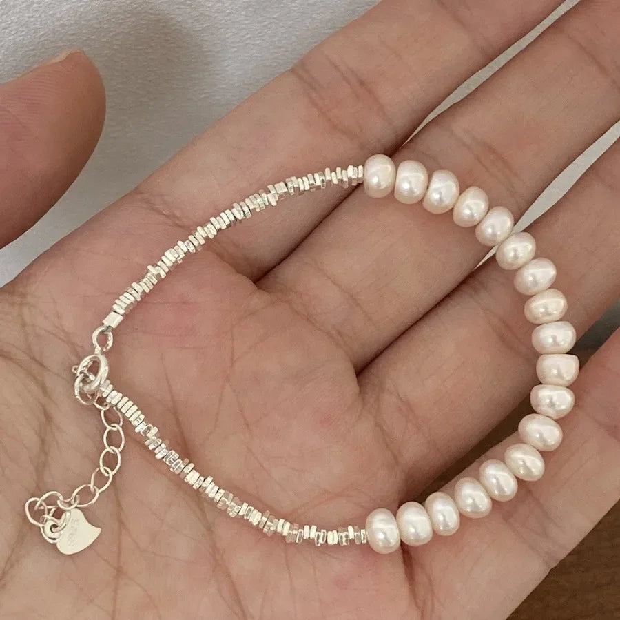Silver Blue Pearl Bracelet - Luxury Charm Bracelets 