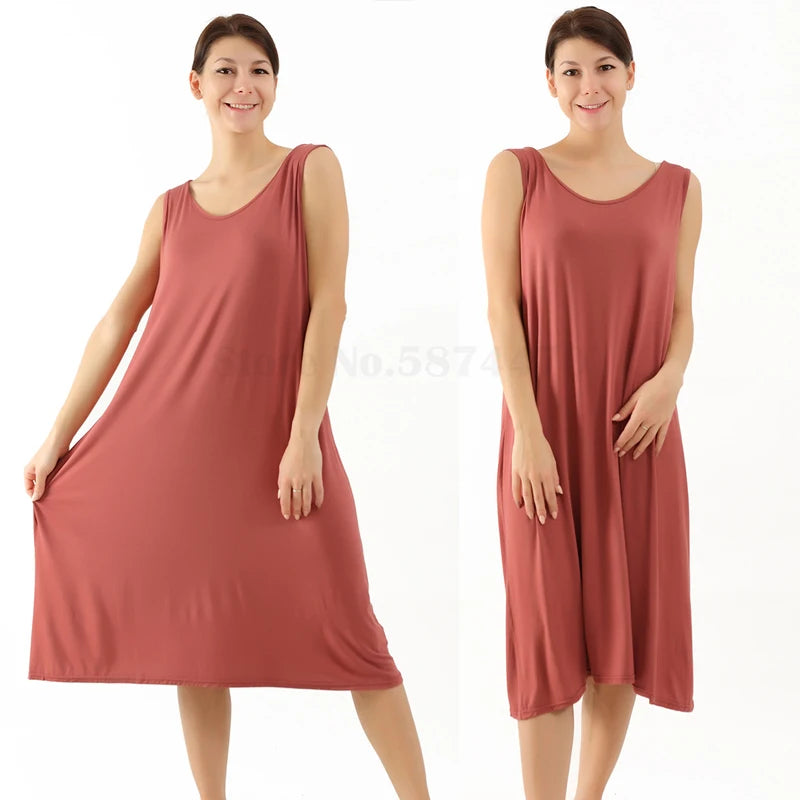 Plus Size Long Nightgown | Soft Summer Chemise Sleepwear (3XL–6XL)