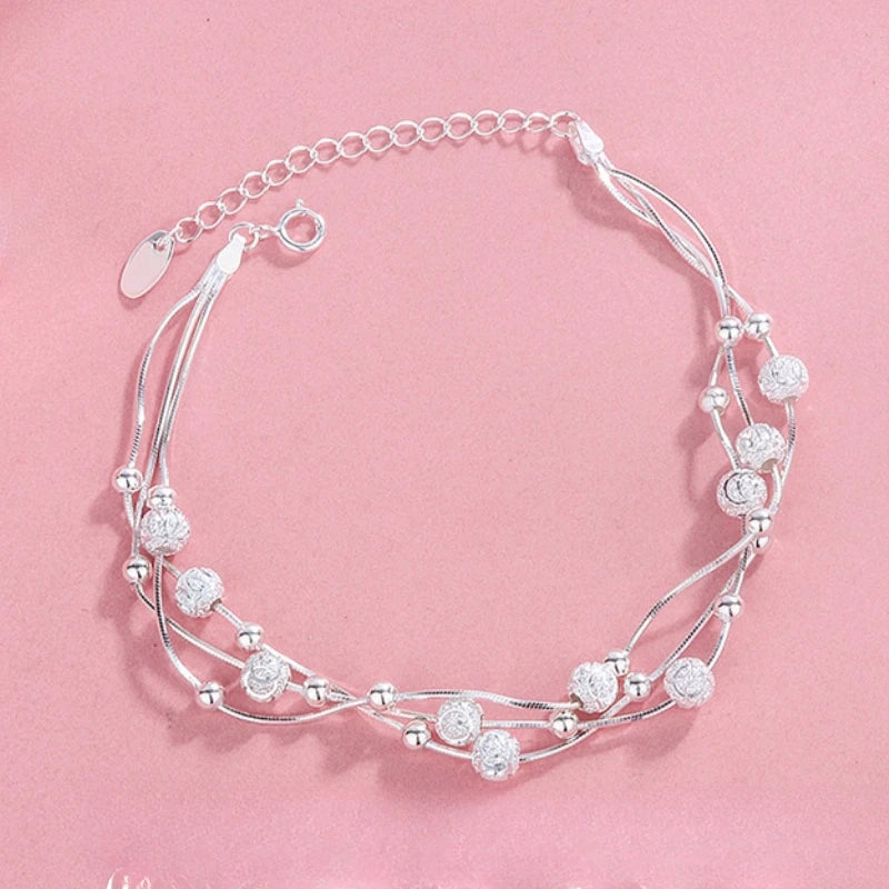 Silver Blue Pearl Bracelet - Luxury Charm Bracelets 