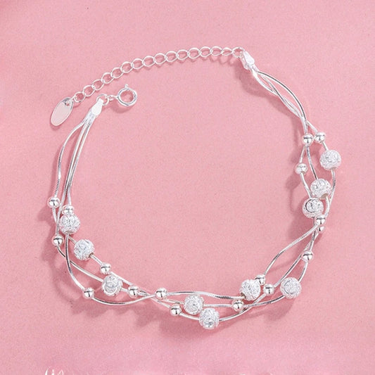 Silver Blue Pearl Bracelet - Luxury Charm Bracelets 