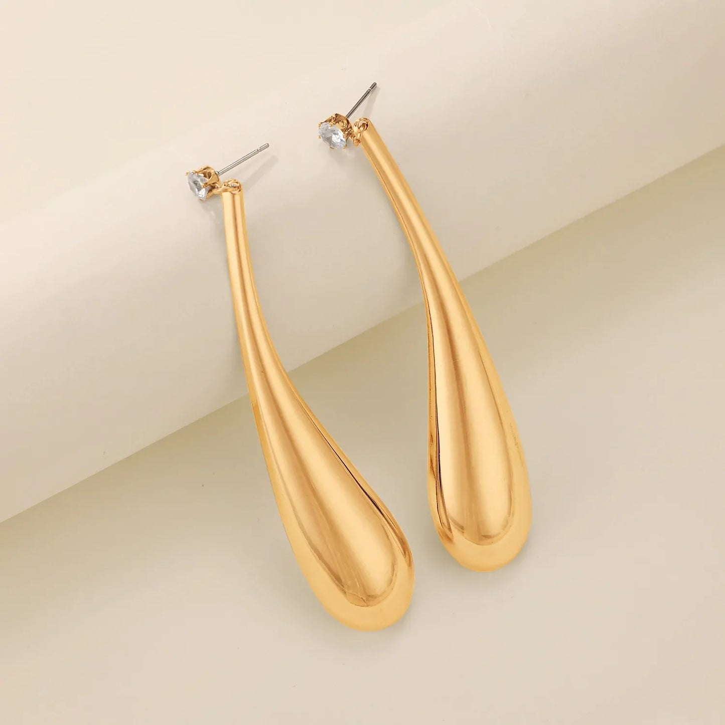 Punk Style Large Water Droplet Pendant Necklace & Earrings for Women