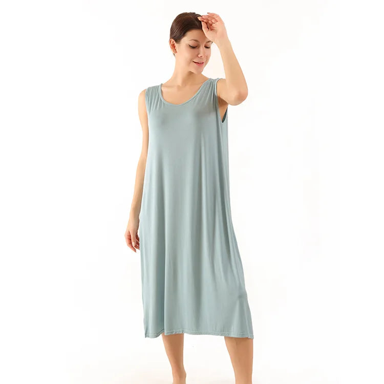 Plus Size Long Nightgown | Soft Summer Chemise Sleepwear (3XL–6XL)