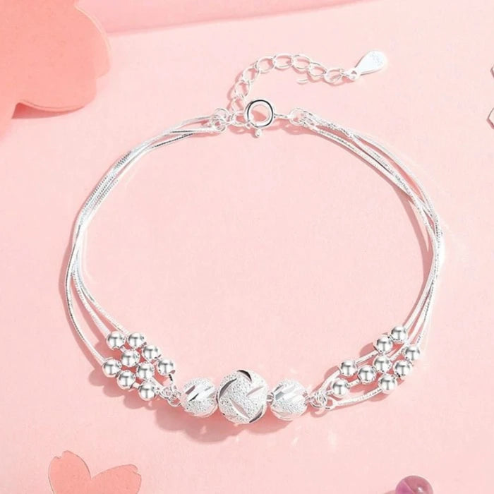 Silver Blue Pearl Bracelet - Luxury Charm Bracelets 