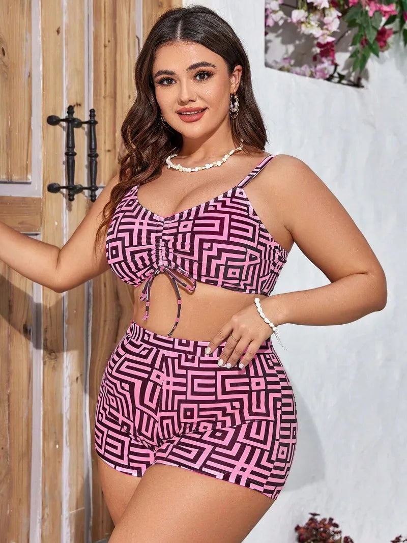 Bikini Three Piece Cover Swimwear 0XL-5XL 