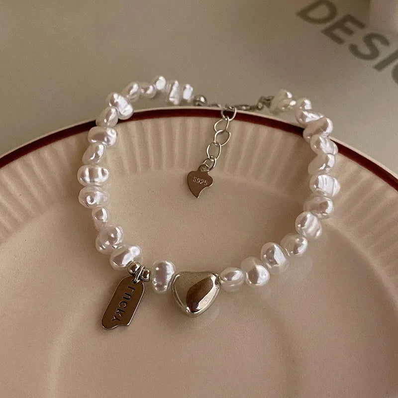 Silver Blue Pearl Bracelet - Luxury Charm Bracelets 