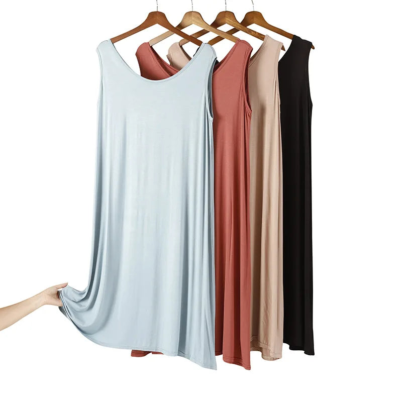 Plus Size Long Nightgown | Soft Summer Chemise Sleepwear (3XL–6XL)