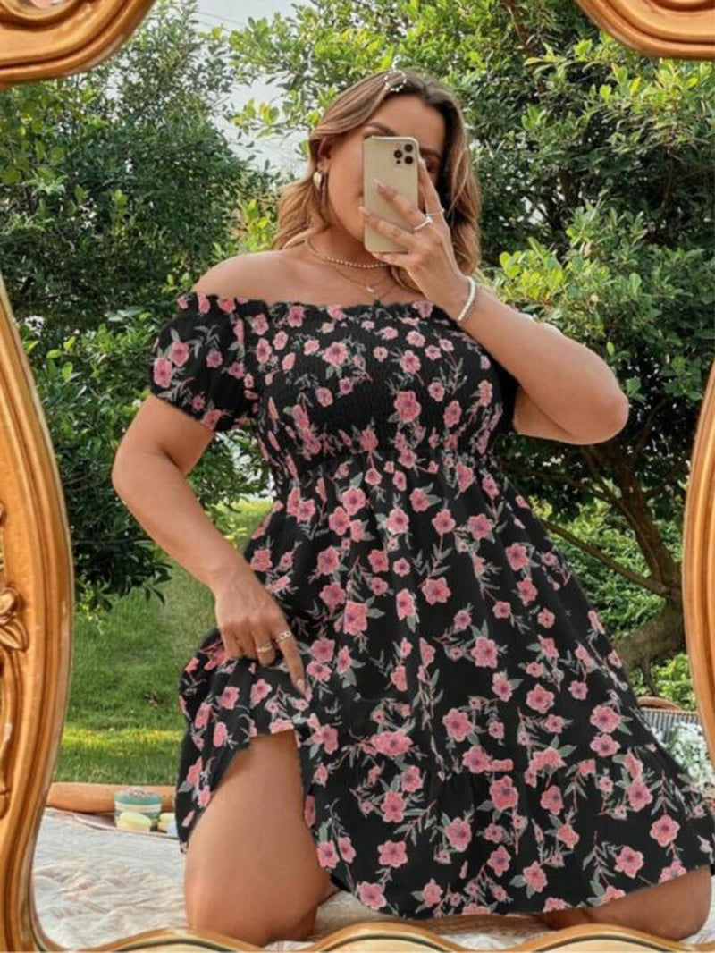 FloraWave Beachy Ruffle Dress