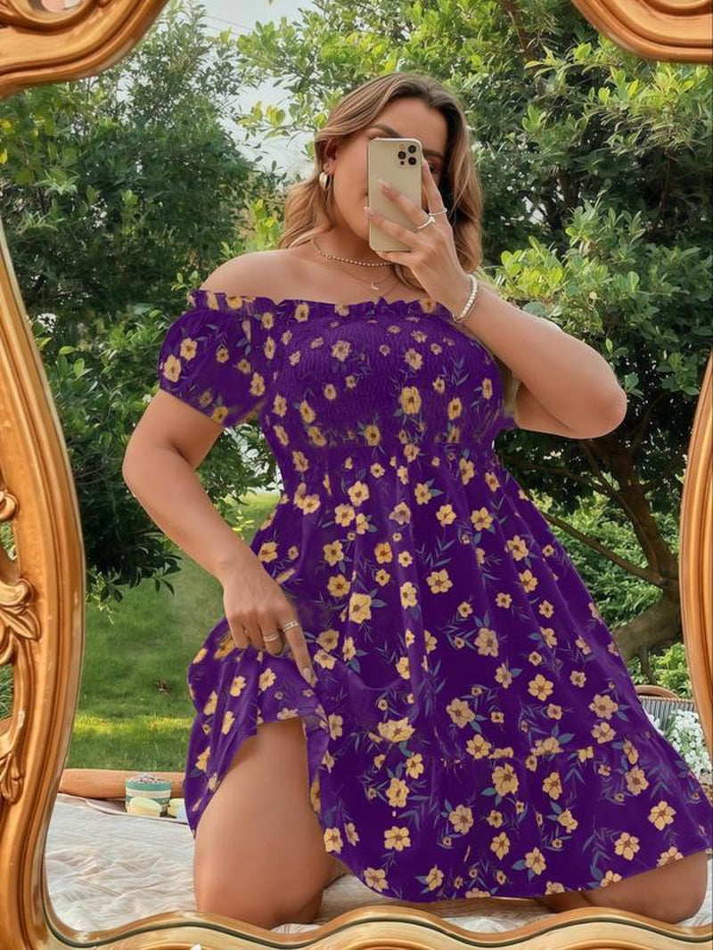 FloraWave Beachy Ruffle Dress