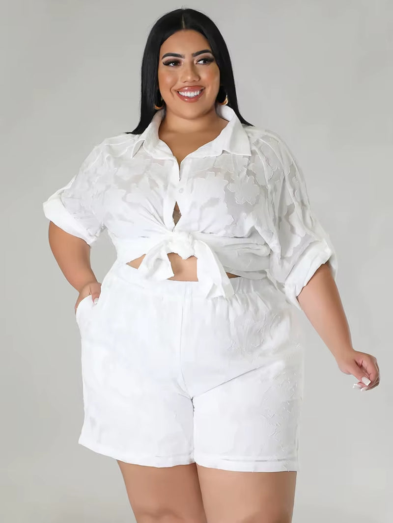 Two Piece Sets Matching Sets Loose Shirts Top Shorts Tracksuit